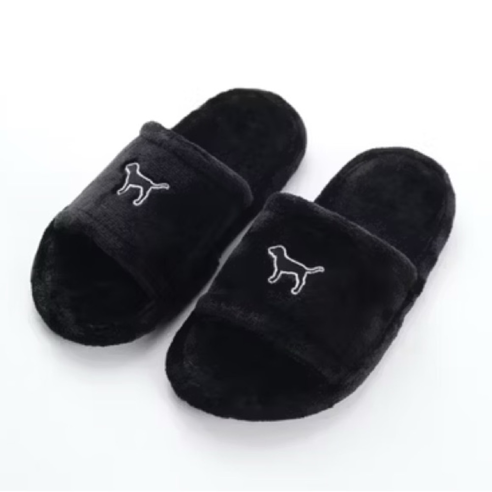 Victoria’s Secret Pink size-7/8 black slippers